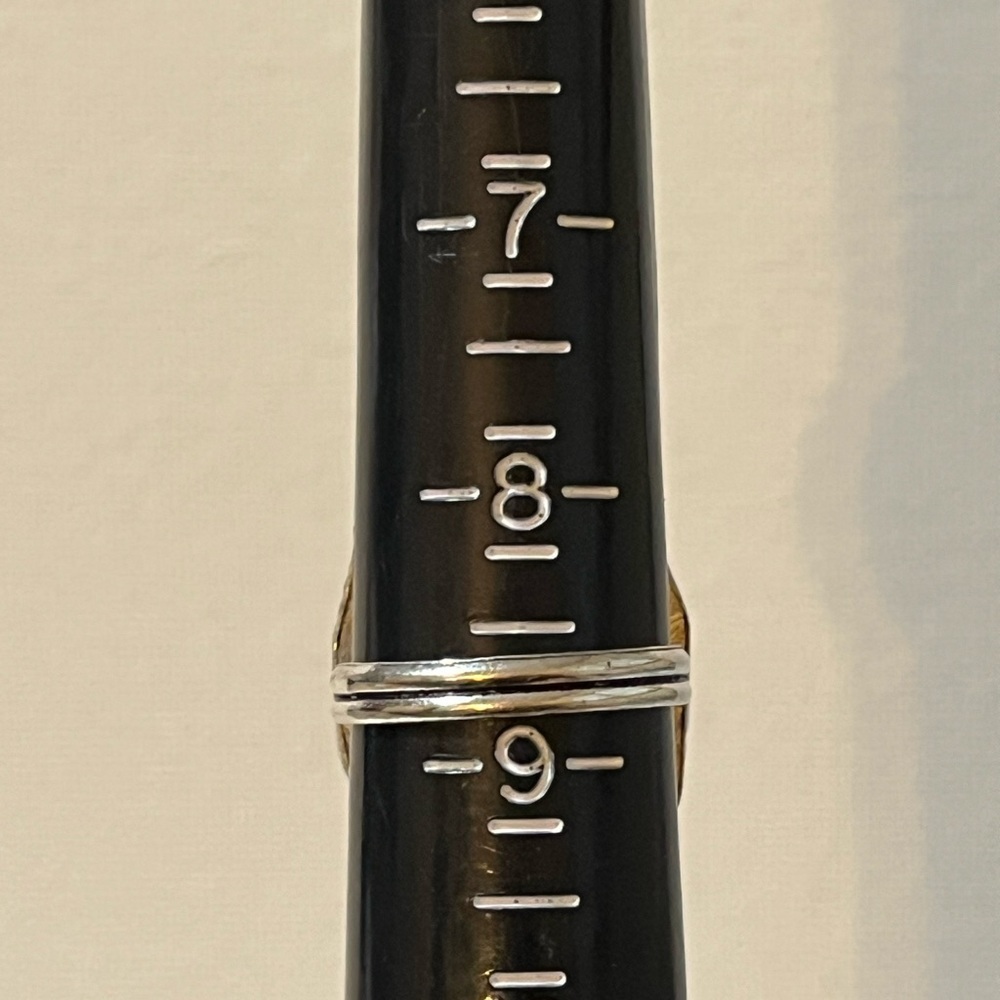 GEMSTONE RING 925 SILVER OVERLAY CRAZY SODALITE SIZE 8.75 - Picture 5 of 8